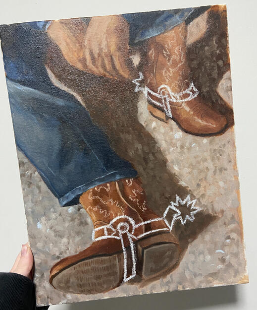 Cowboy Boots - Oil Painting