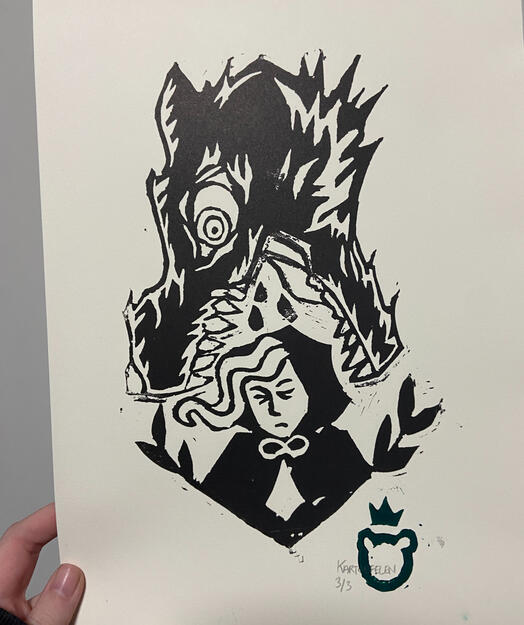 Ylfa - Lino Print
