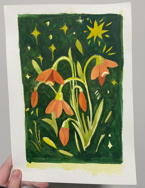 Tulips - Watercolour Layering