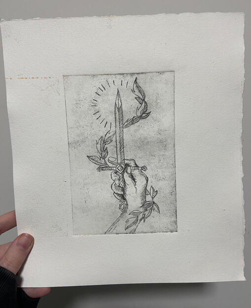 Dagger - Copper Etching
